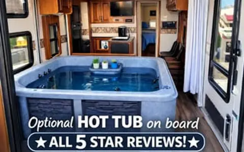 Optional HOT TUB on board, ALL 5 Star Reviews!