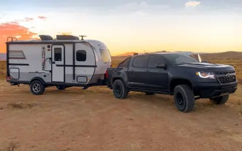 Small outside, HUGE inside! Very easy towing GeoPro Bunkhouse!