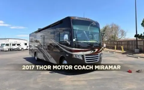 2017 Thor Miramar 34.1 – Spacious, Upgraded, and Entertainment Ready