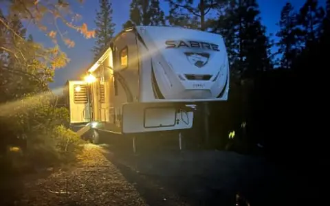 "Pet-Friendly 2021 Forest River Sabre 5th Wheel with King Bed"