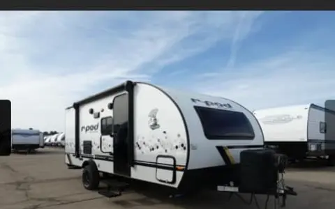 Travel trailer set up with all the essentials ready for your family trip