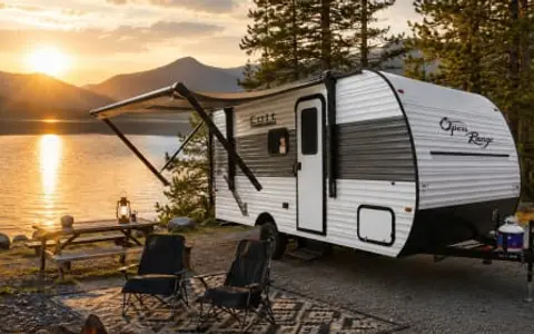 21ft Open Range. Sleeps 5. Easy to tow. Great for long distance travels.