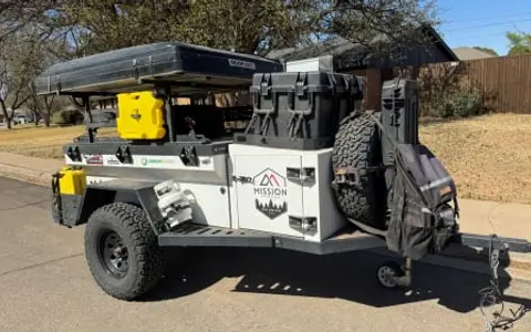 LOADED Rustic Mountain Overland Trailer with Rooftop Tent!