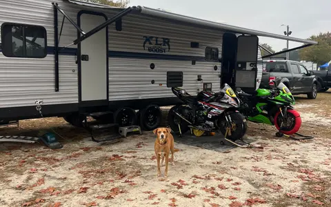 Scott's Forest River Xlr micro boost Toy Hauler