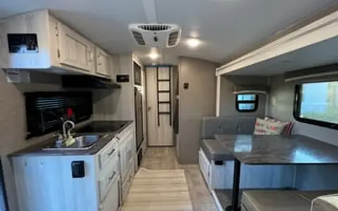 Race ready! Cozy bunk house camper.