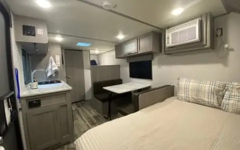Towable by all trucks and most SUVs! Sleeps 5!